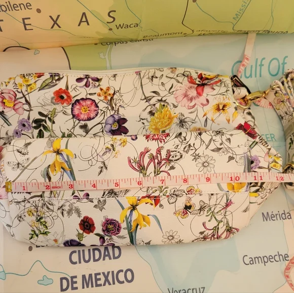 NWOT Imoshion Floral White Cross Body Bag Purse - Picture 6 of 10